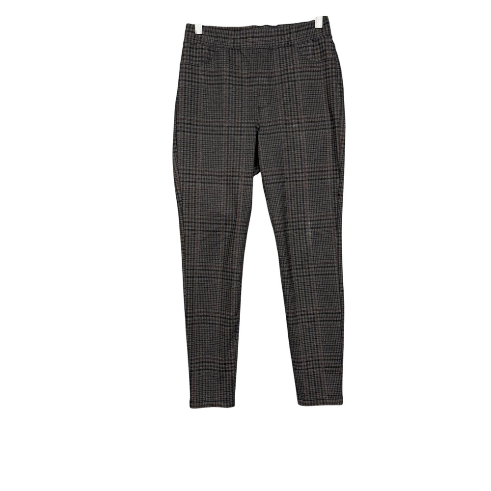 Sanctuary x Anthropologie Pants Womens Small Gray Plaid Stretch Slim Leg Preppy